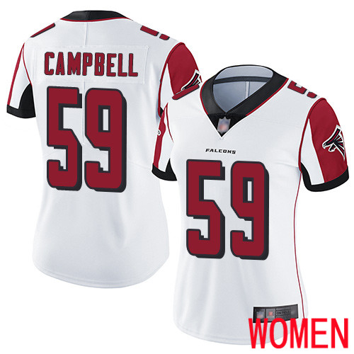 Atlanta Falcons Limited White Women De Vondre Campbell Road Jersey NFL Football #59 Vapor Untouchable->youth nfl jersey->Youth Jersey